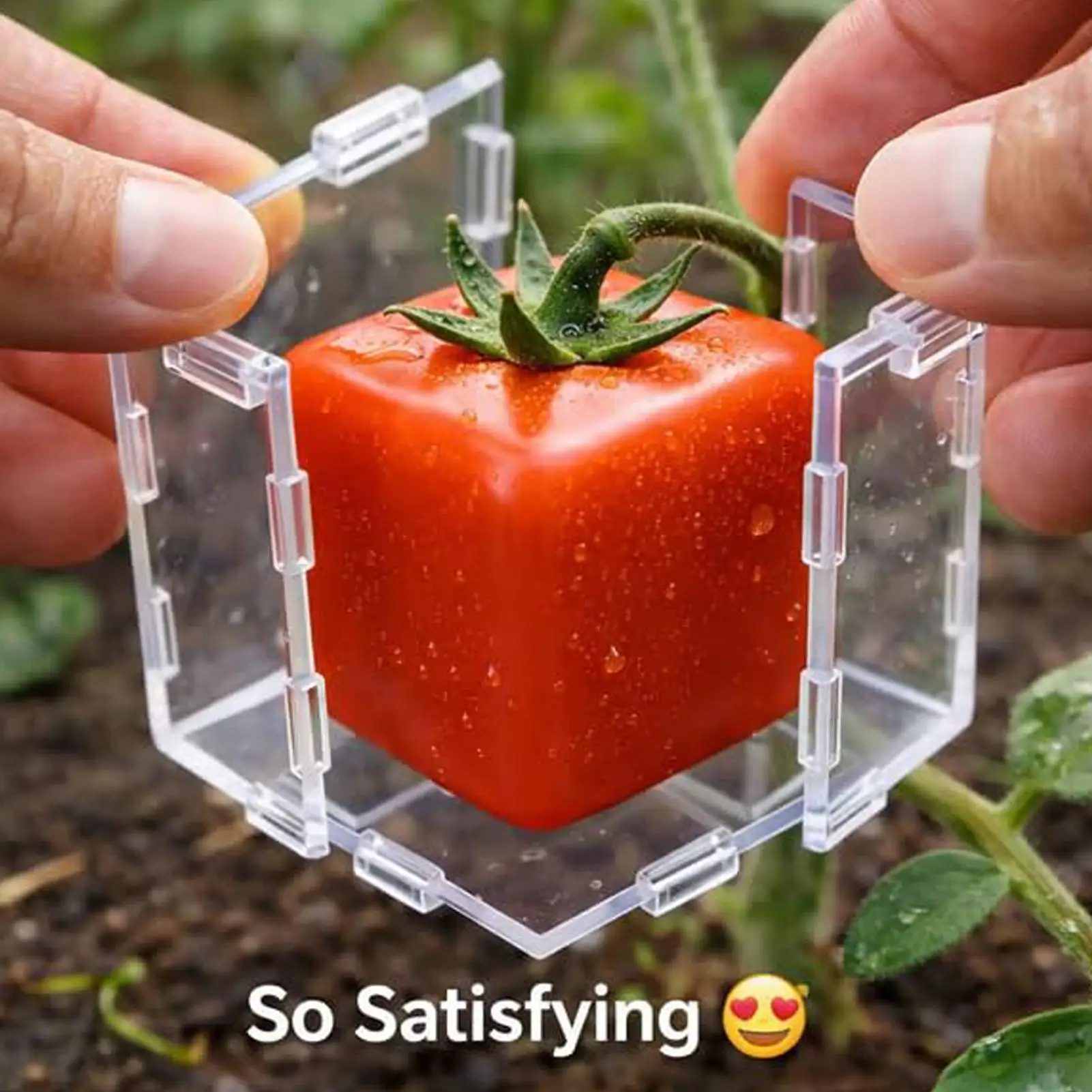Vegetable Shaping Mold Triangular and Cubic Transparent Mould Reusable Fruit Growing Molds for Cucumber Tomato Strawberry