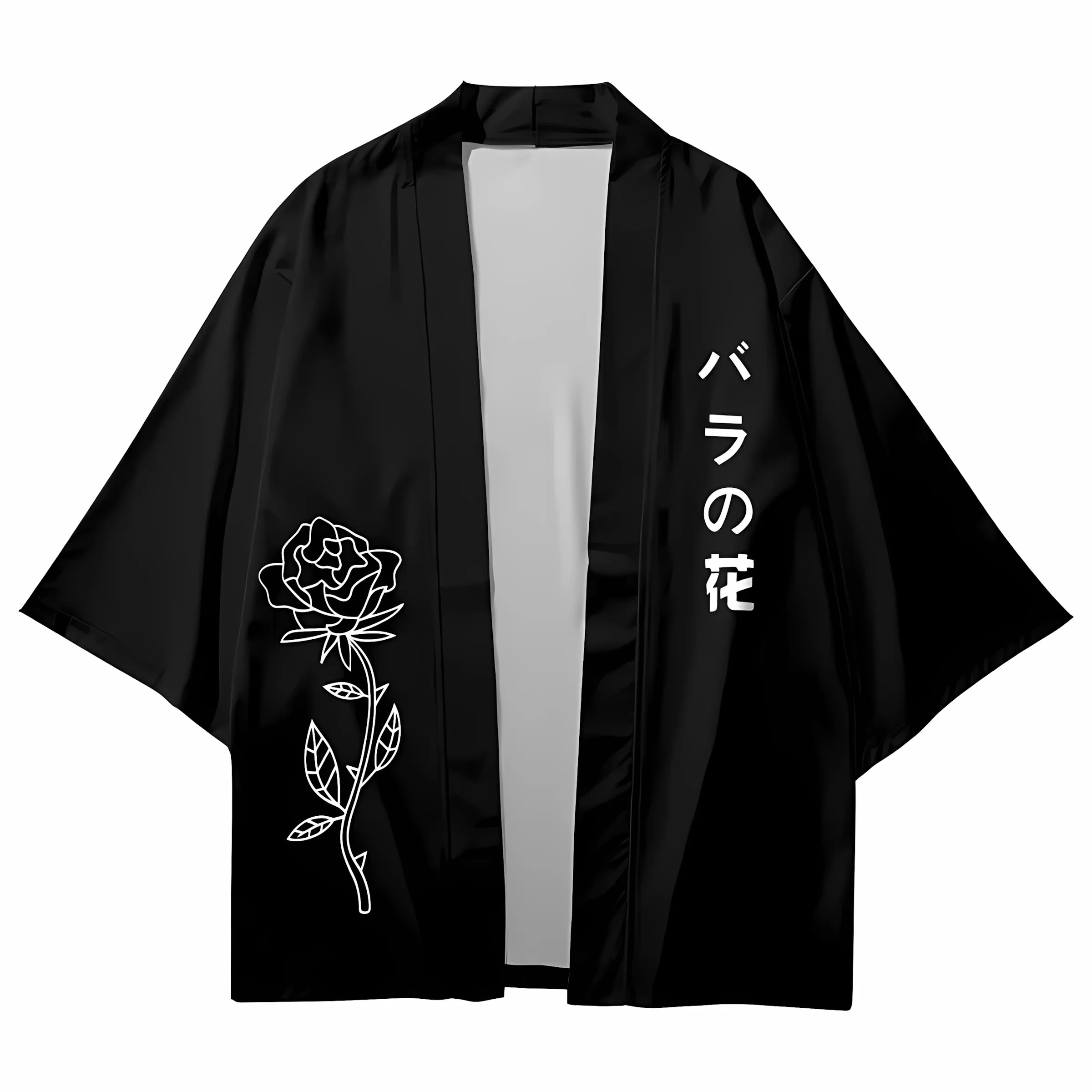 2026 Summer New Men's Kimono with 3D Pattern Print for Street Casual Fashion Comfortable Soft Breathable