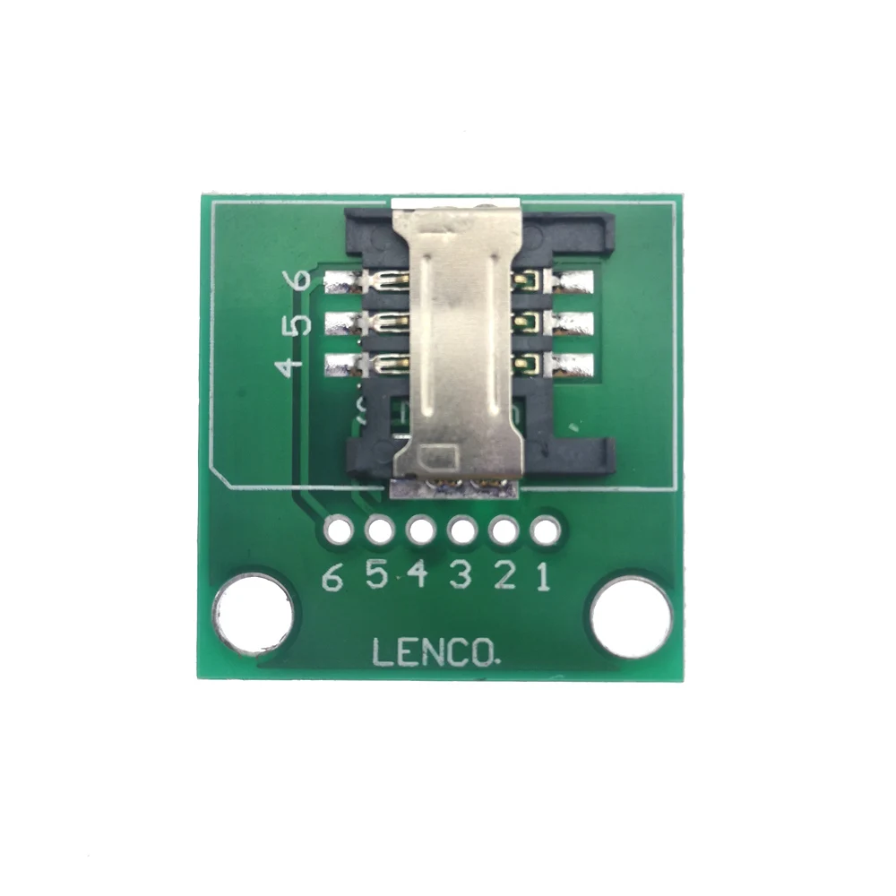 20 Stück 6-Pin Nano MICRO SIM-Kartenadapter-Platine Selbstelastisch 2,54 DIP Test-Schaltkreiskabel-Verbinder PCB Mit Kassetten-Board – Detail 7