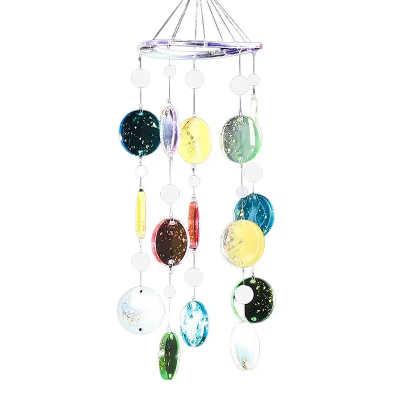 Wind Chime Mold For Resin Round Resin Mold DIY Fun And Porch Decoration Silicone Mold Handmade Pendant Earring Mold Keychain