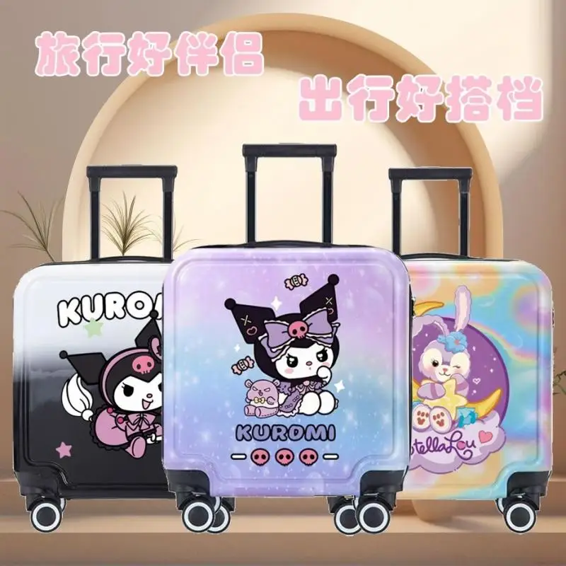 Sanrio Children's Trolley Suitcase Suitcase Boarding Case Gradient Color Password Box Cartoon Kuromi Hello Kitty Cute Gift