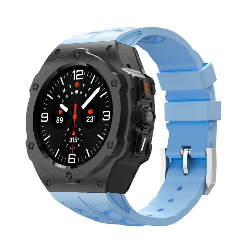 

Modified case for Ultra 47mm aluminum alloy protective case, sports silicone strap
