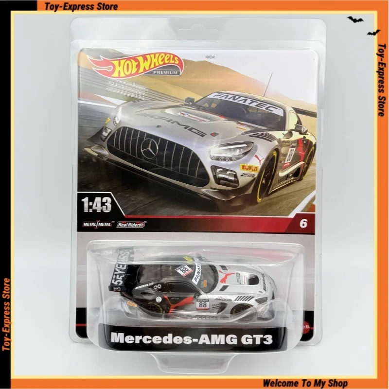 

Hot Wheels Premium 1:43 2023 Hotwheels Car Model Toys 2025 Mercedes-AMG GT3 Collectible Alloy Diecast Vehicle Boys Kids Toys