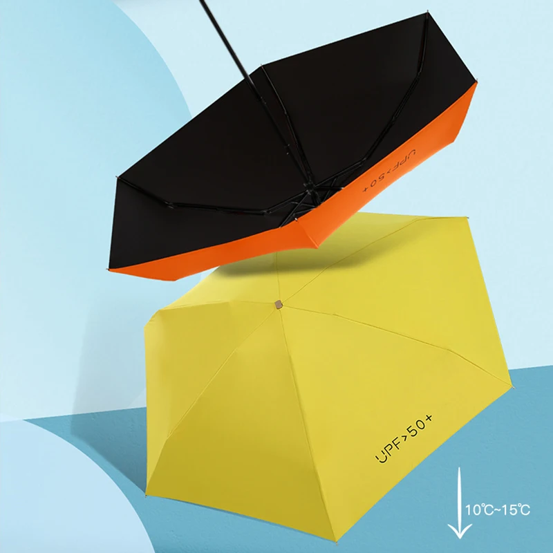 Mini Sunumbrella pocket Umbrella Vinyl folding UV protection sunshade pocket umbrella Capsule umbrella01