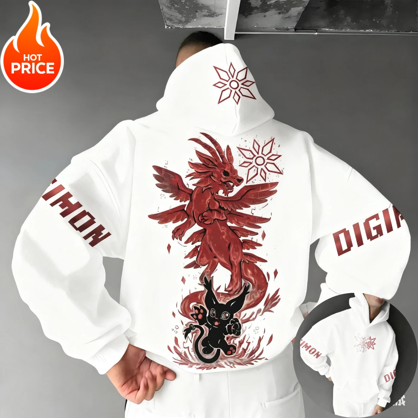 Anime Pok É Mon Black Road Beast Santo Drago Bestia Modello 2025Autunno/Inverno delle nuove donne degli uomini Moda Casual Felpa con cappuccio in puro cotone