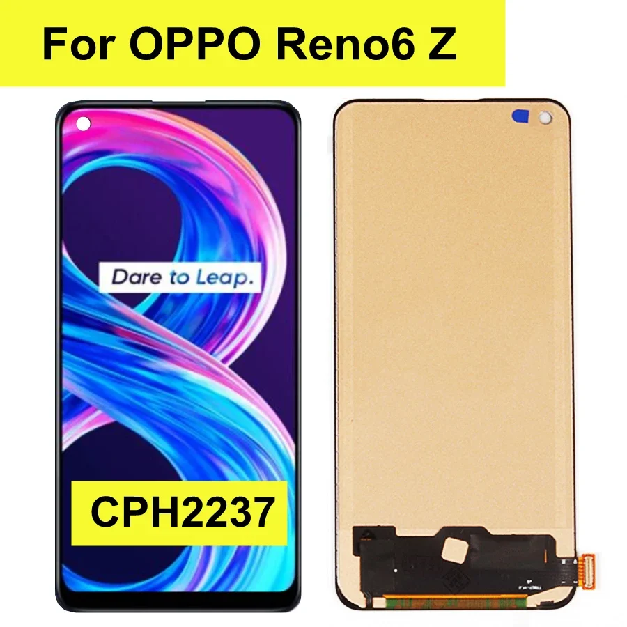 

6.4" TFT For OPPO Reno6 z LCD Display Touch Panel Screen Digitizer Assembly for Oppo Reno6 Z 6Z 6 Z CPH2237 LCD