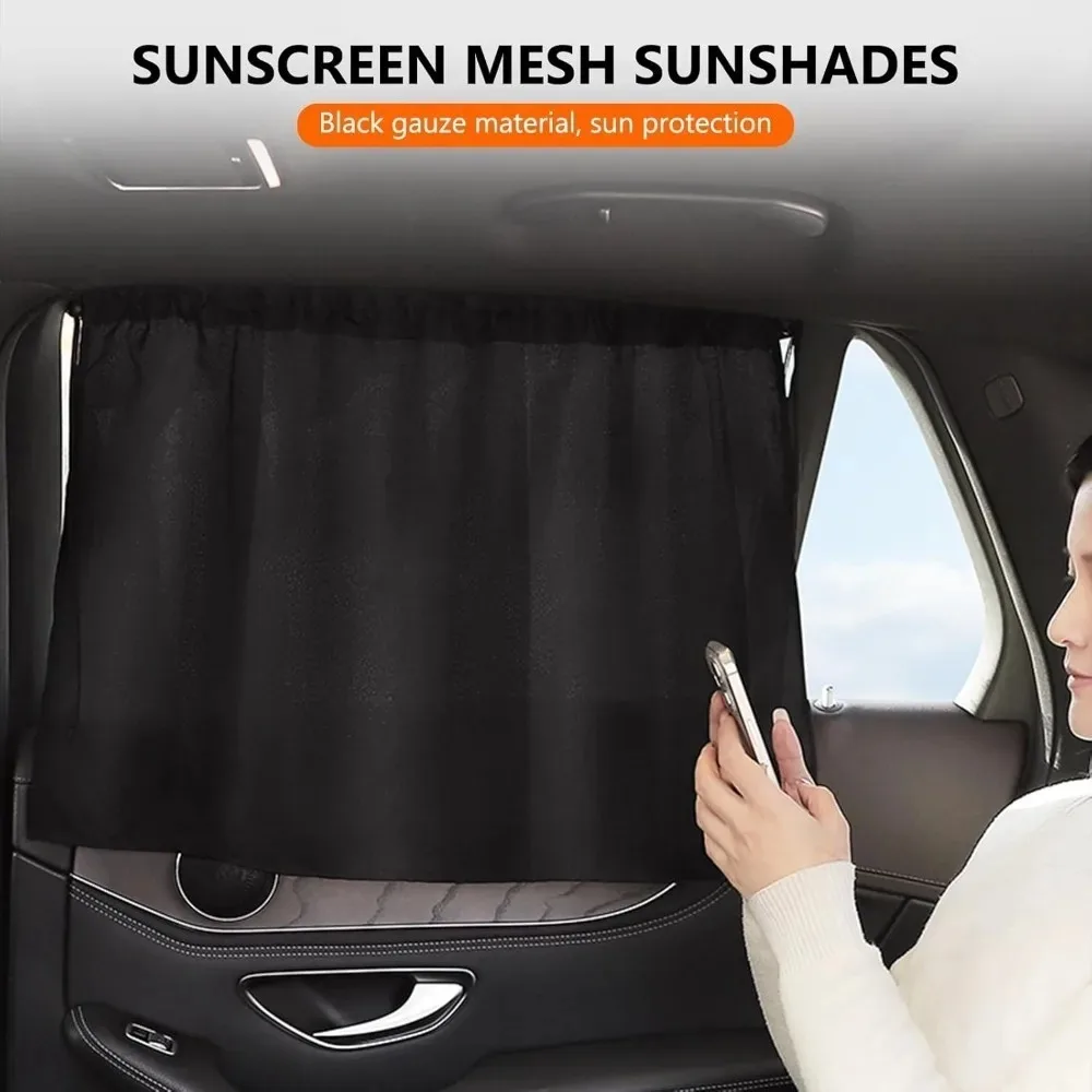 Suction Cup Type Car Window Sunshade UV Protection Thermal Insulation Side Window Sunshade Privacy Curtain for Kid Baby Children