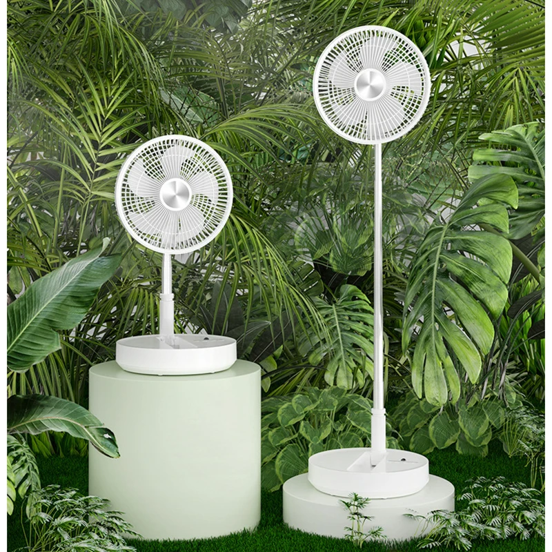 USB Fan P21 Portable Silent Floor-standing Dormitory Desktop Charging Shaking Head Home Folding Electric Fan 7200mAh