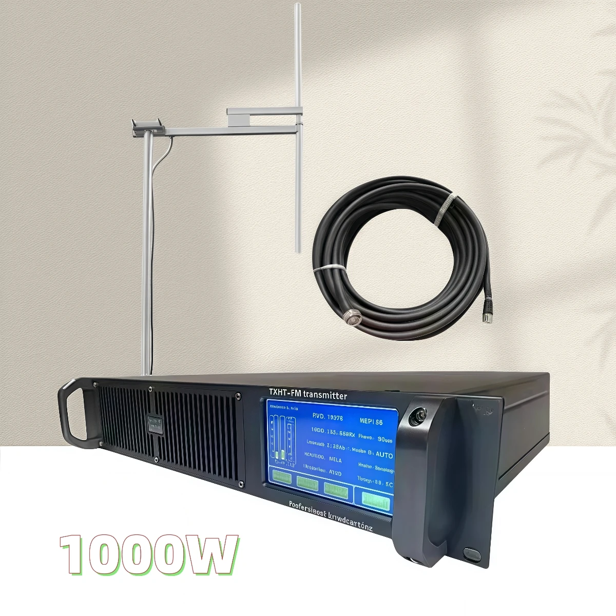 

Professional 1000 Watt 1000W FM Transmitter for Radio Station Kit
