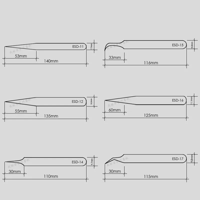 VETUS ESD Pinças para Extensão dos Cílios Falsos, 100% Original Anti Estático, Super Fine Tip, Pinças de Alta Precisão