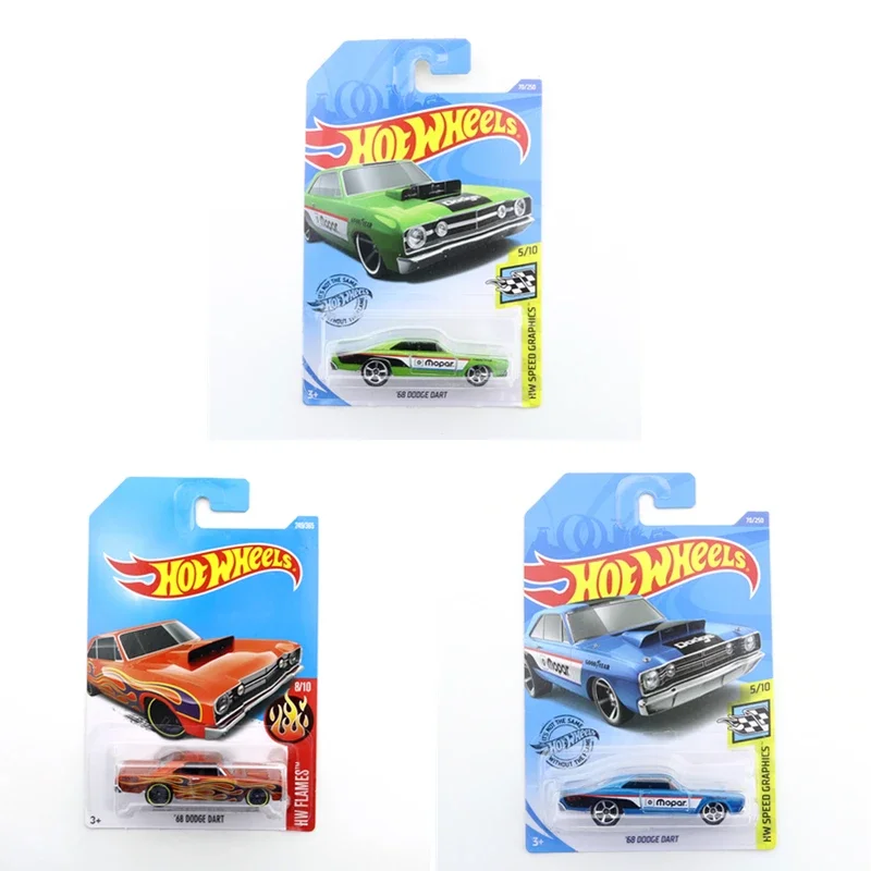 2020-70 2022-63 Original Hot Wheels Mini Alloy Coupe 68 DODGE DART 1/64 Metal Diecast Model Car Kids Toys Gift