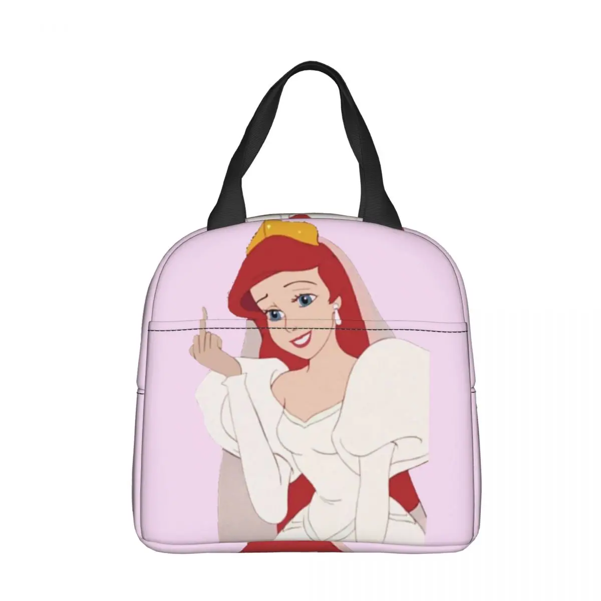 Ariel Princess Anime Lunch Bags Thermal Bag Meal Container Sweet Girl Leakproof Lunch Box Tote Food Storage Bags Office Outdoor