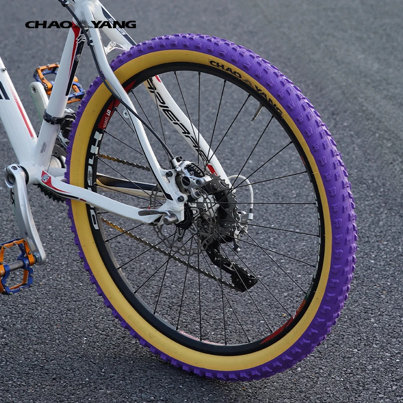 Chaoyang Bicycle Colorful Tire 26x2.35 30tpi Enduro Am Mountain Bike Wire Bead Tires Mtb Large Tread Strong Grip Tyre
