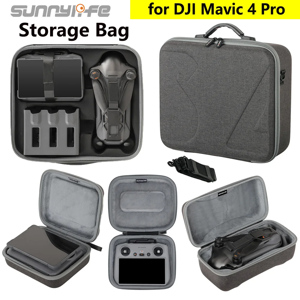 Sunnylife Storage Handbag for DJI Mavic 4 Pro Portable Carrying Case Shoulder Bag for DJI RC PRO 2 RC 2/1 Controller Travel Box