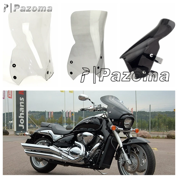 Pazoma Smoky National Cycle V-Stream Windshield Front Windscreen for Suzuki Boulevard M109R 06-16