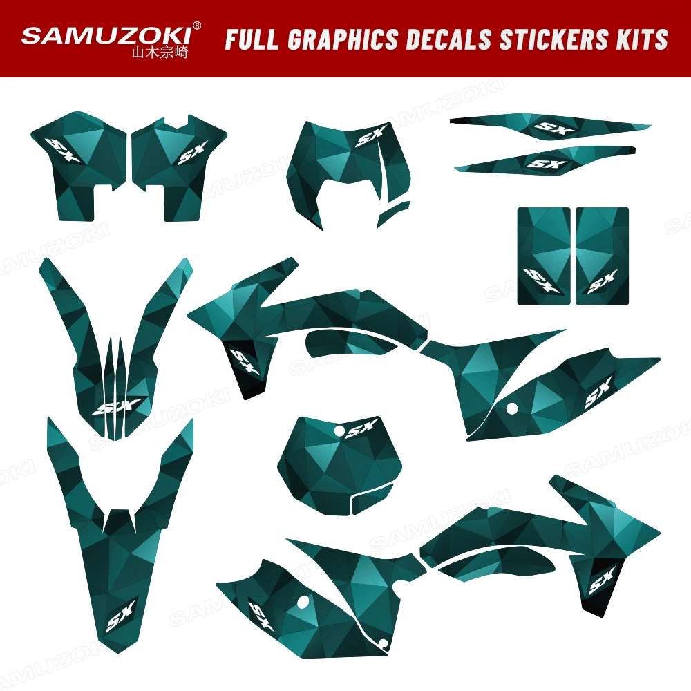 

Fit for SX125 150 250 300 350 400 525 SX 2011 2012 XCW 2013 Thickened Graphics Decals Stickers Kit Motorcycle Background