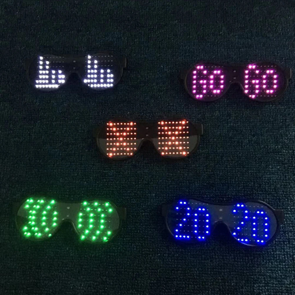 

Светодиодные мигающие очки Светящиеся очки Интересные очки Жалюзи Синие