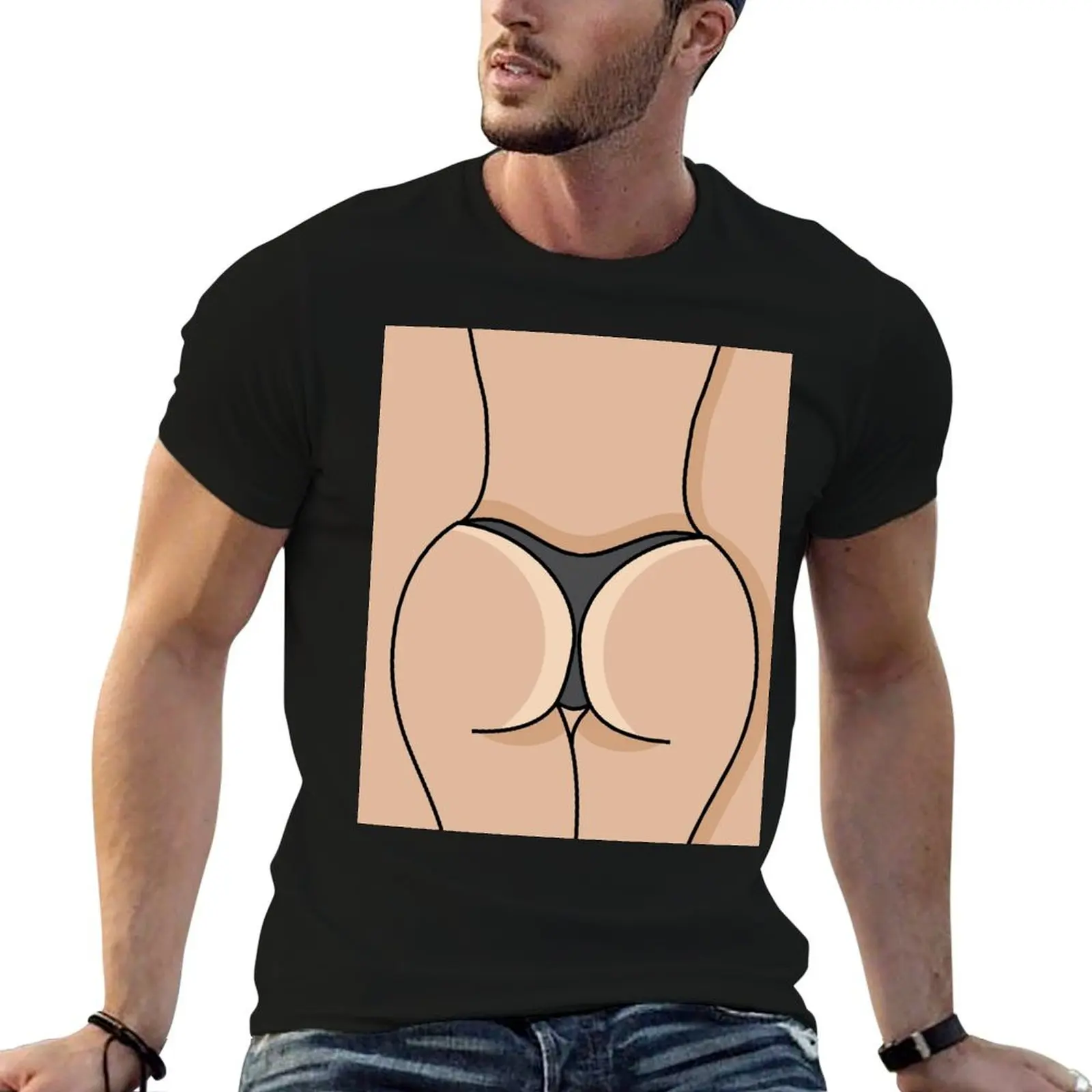 Sexy woman booty. T-Shirt Large Size Breathable Tee