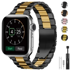 Bracelet de rechange en métal pour Apple Watch 10, bracelet en acier pour iWatch 6, 5, 4, 3, SE, 44mm, 40mm, 46mm, 42mm, Ultra 49mm, 9mm, 8mm, 7, 45mm, 41mm