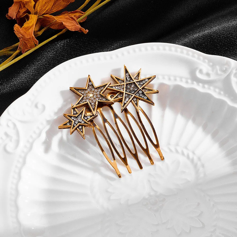

1 set 1 Set Vintage Clips Hair Side Comb Elegant Star Barrettes Wedding Party Bridal Hair Accessories Decor Metal Bridesmaids