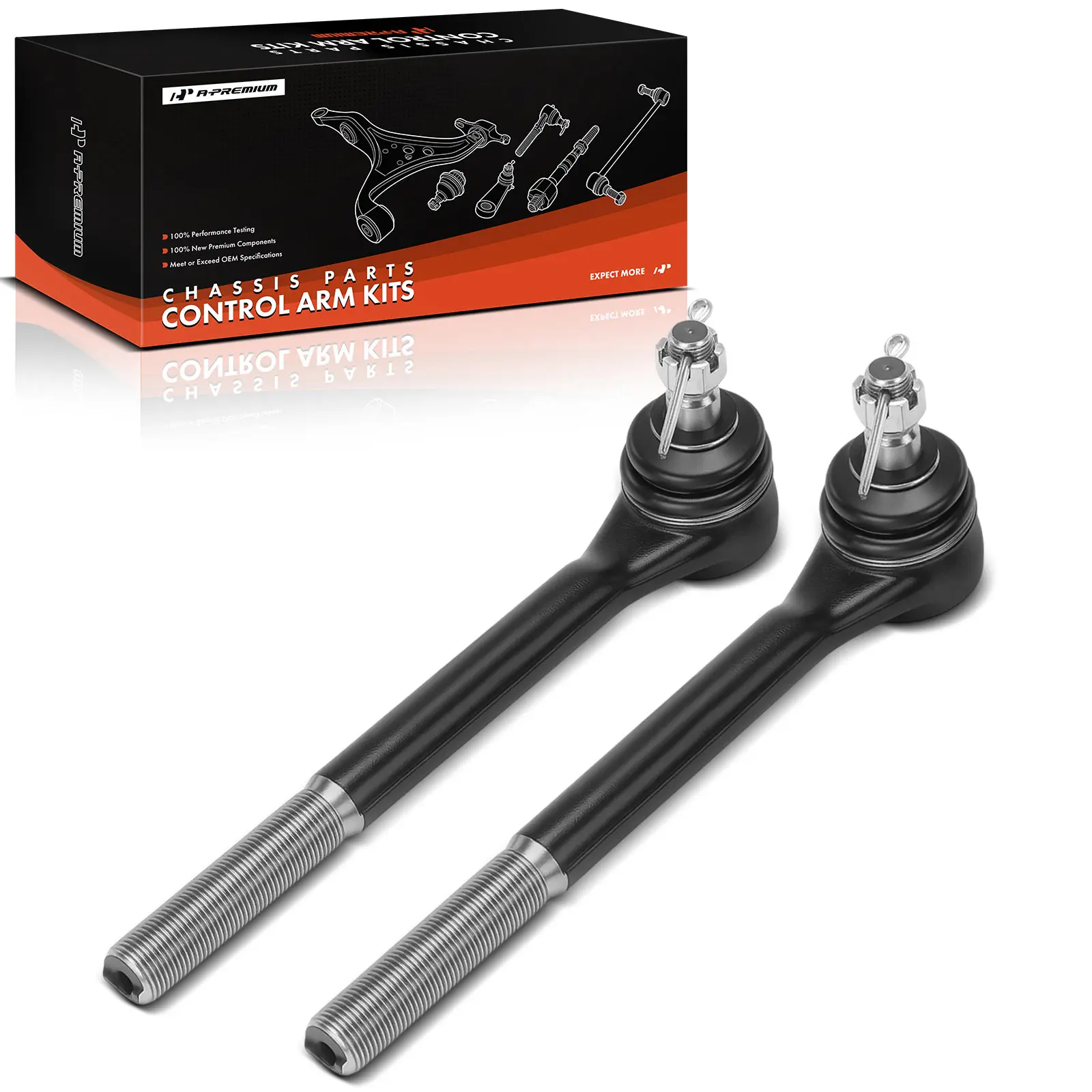 A-Premium 2x Front Inner Tie Rod End for Cadillac DeVille 1993 Brougham 1987-1992 Fleetwood 1977-1986 Commercial Chassis