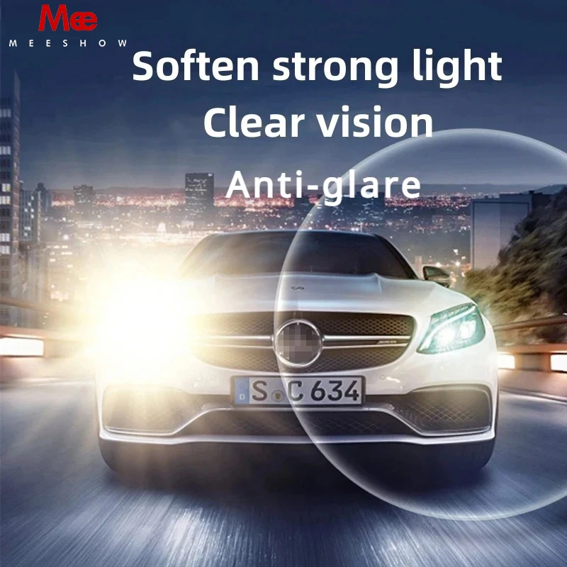 MEESHOW Anti-Blue Light Anti-Glare Driving Lenses HD Clear Myopia Hyperopia Customize Prescription Lenses 1.56/1.61/1.67/1.74