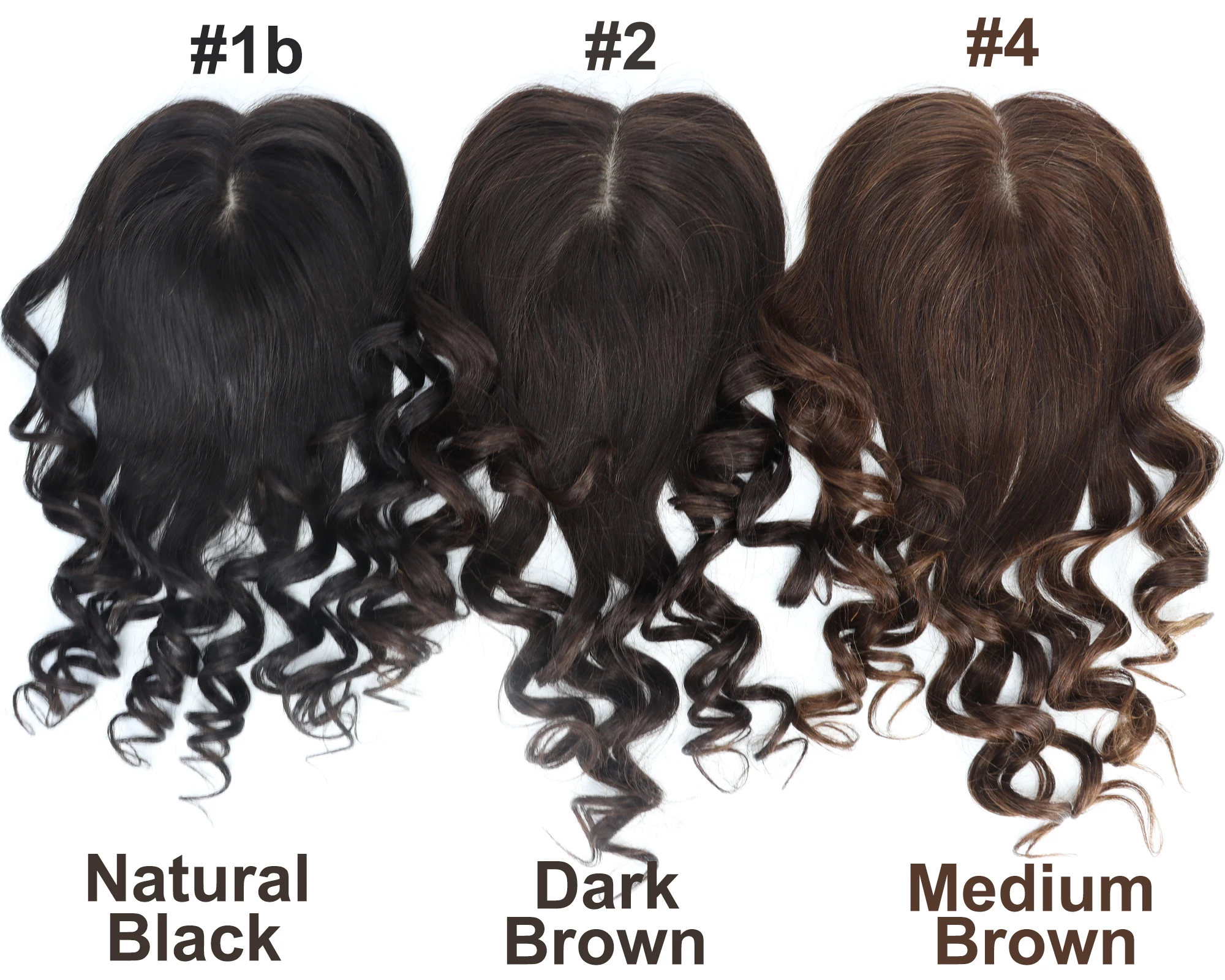 شعر بشري بني متوسط مع مشابك في قطع شعر برازيلية ريمي حقيقية للنساء، قطعة علوية حريرية مموجة فضفاضة خفيفة الوزن