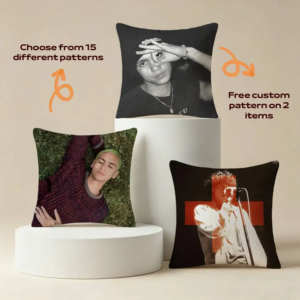 Hip-hop Dominic Fike Rocket Square Sofa Pillow Cover Solid Color Living Room Home Decor Cushion Case