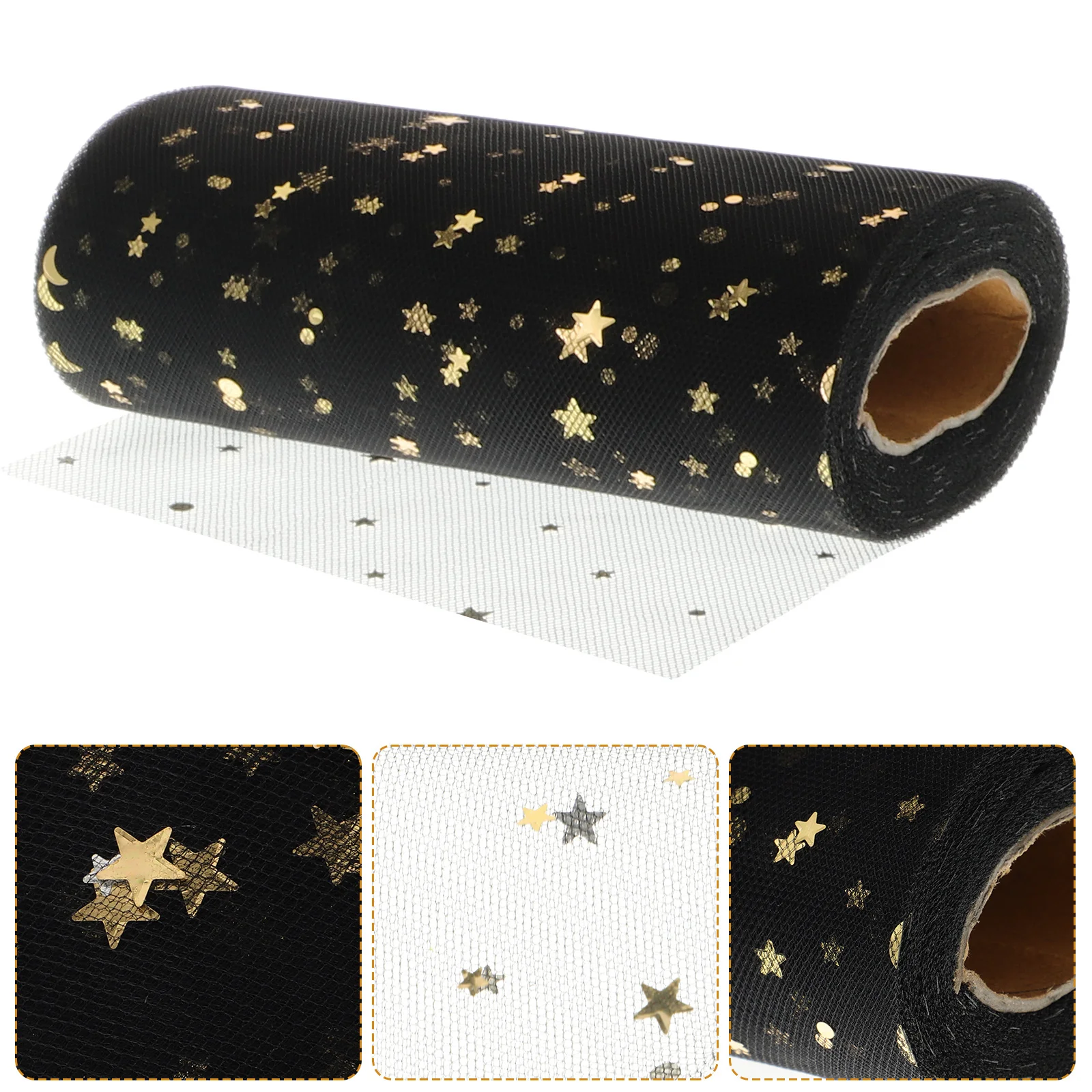 

Gauze Table Skirt with Sequins 2280x15cm Light Blue Stylish Desk Skirting for Parties Weddings Event Decoration Long-Lasting