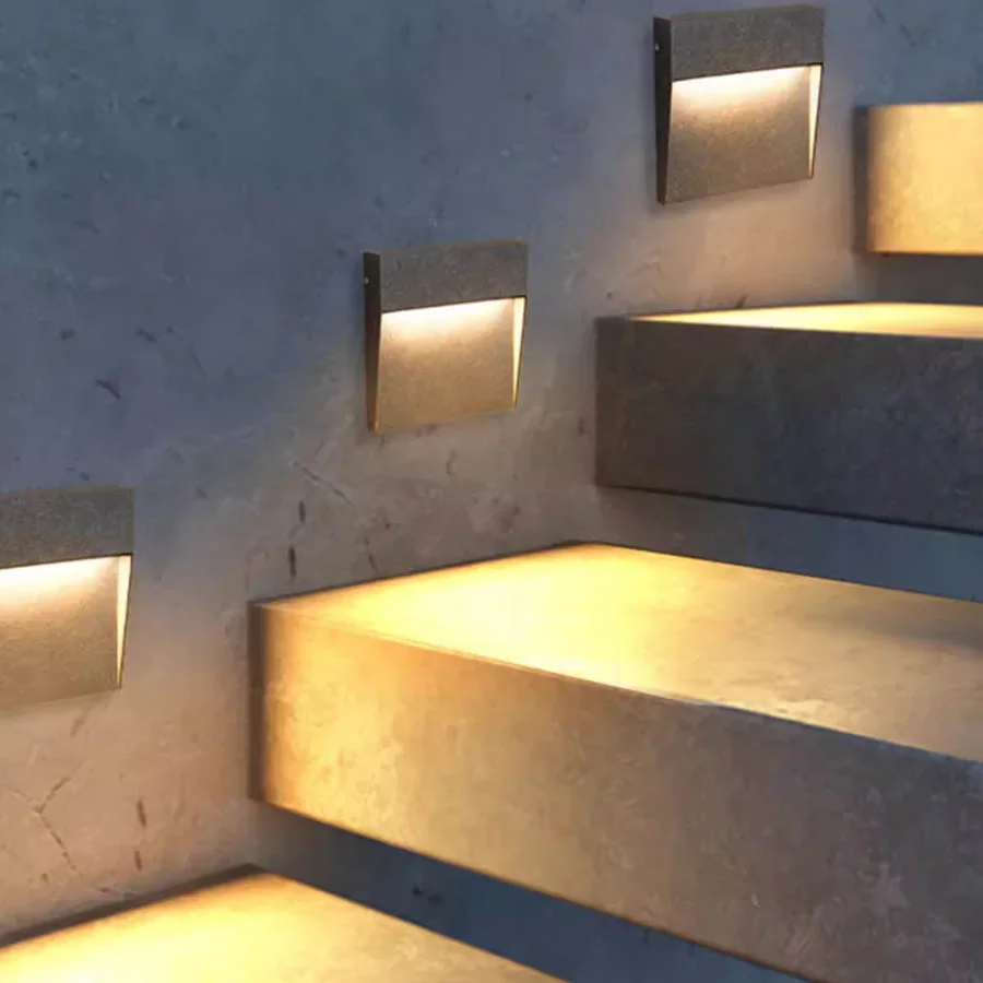 Imagem -06 - Superfície Exterior Montada Led Light Alumínio Stair Step Impermeável Wall Corner Light Corredor Escada Varanda Wall Porch Light