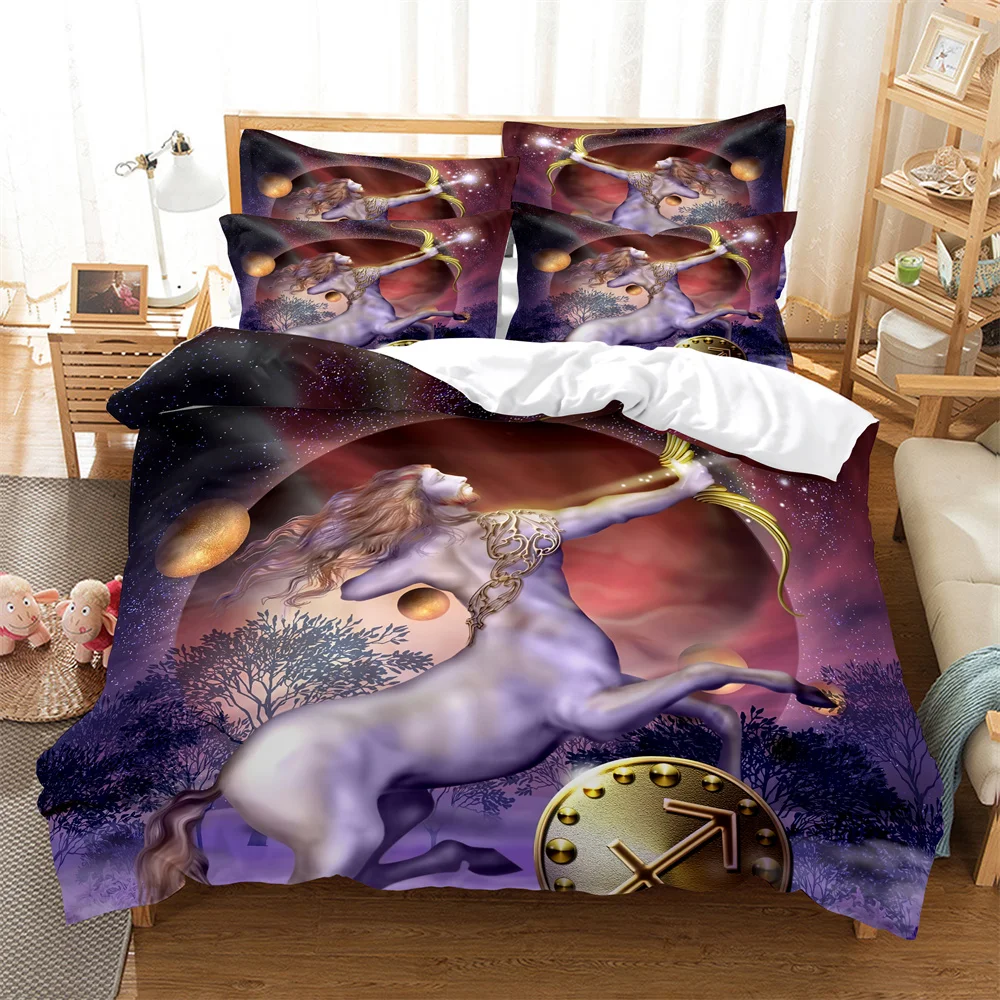 

3D digital printing 2/3pc quilt cover pillowcase double bed set cover quilt Soft Microfiber bedding set Anime characters