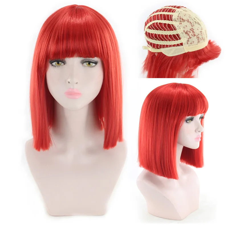 Regular bangs, short rolls of Chicken rolls, wavy curly hair, wavy corn perm, daily fashion, chemical fiber wig