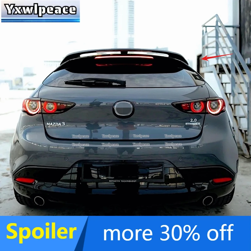 

For Mazda 3 Axela Hatchback 2020 Real Carbon Fiber/FRP Rear Roof Spoiler Wing Body Kit Accessories