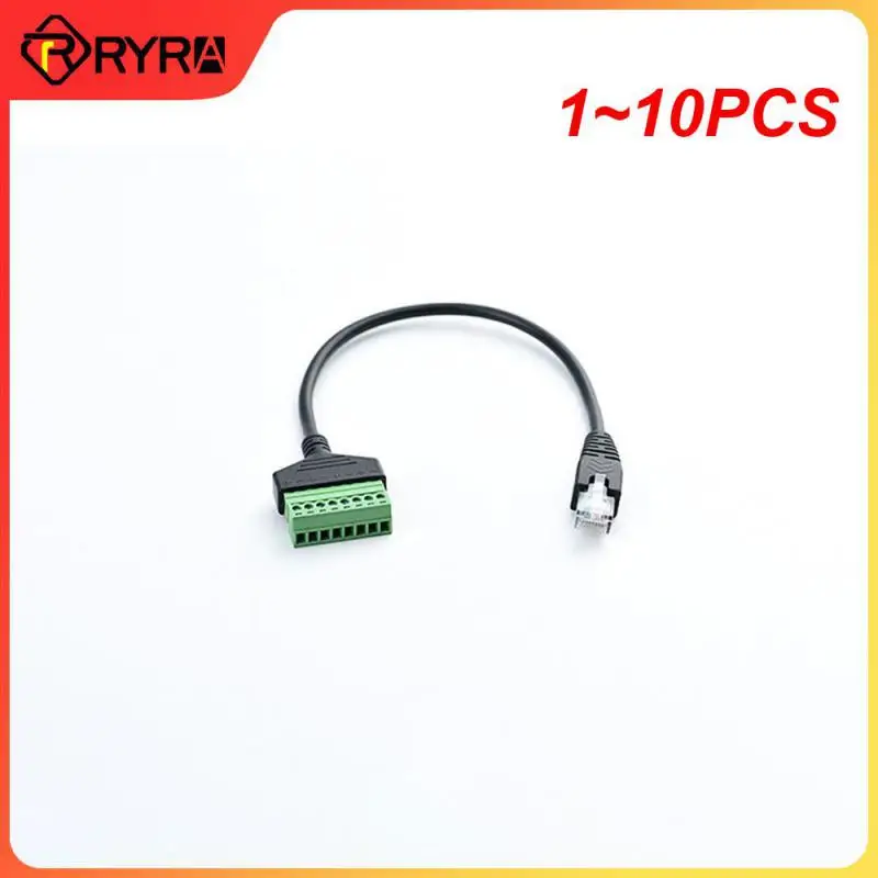 1~10PCS rj45 to screw terminal Block 8p connector ethernet rj45 Male Female to 8 pin screw terminal network adapter  for CCTV