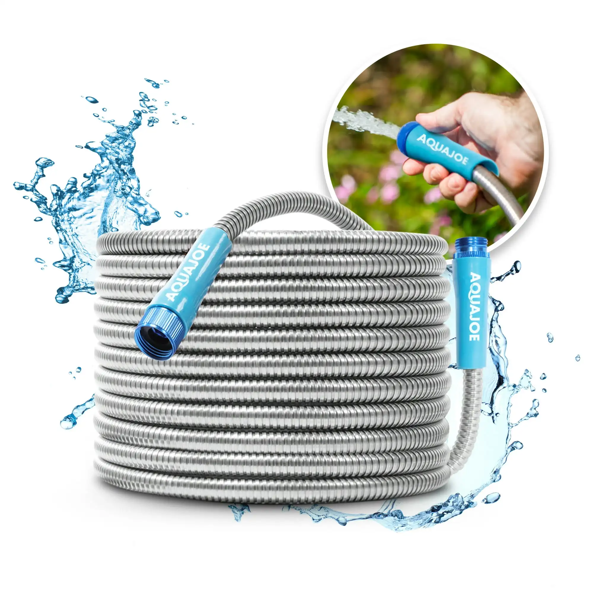 

Heavy-Duty Kink-Free 50-Foot Metal Garden Hose, 1/2-inch Diameter