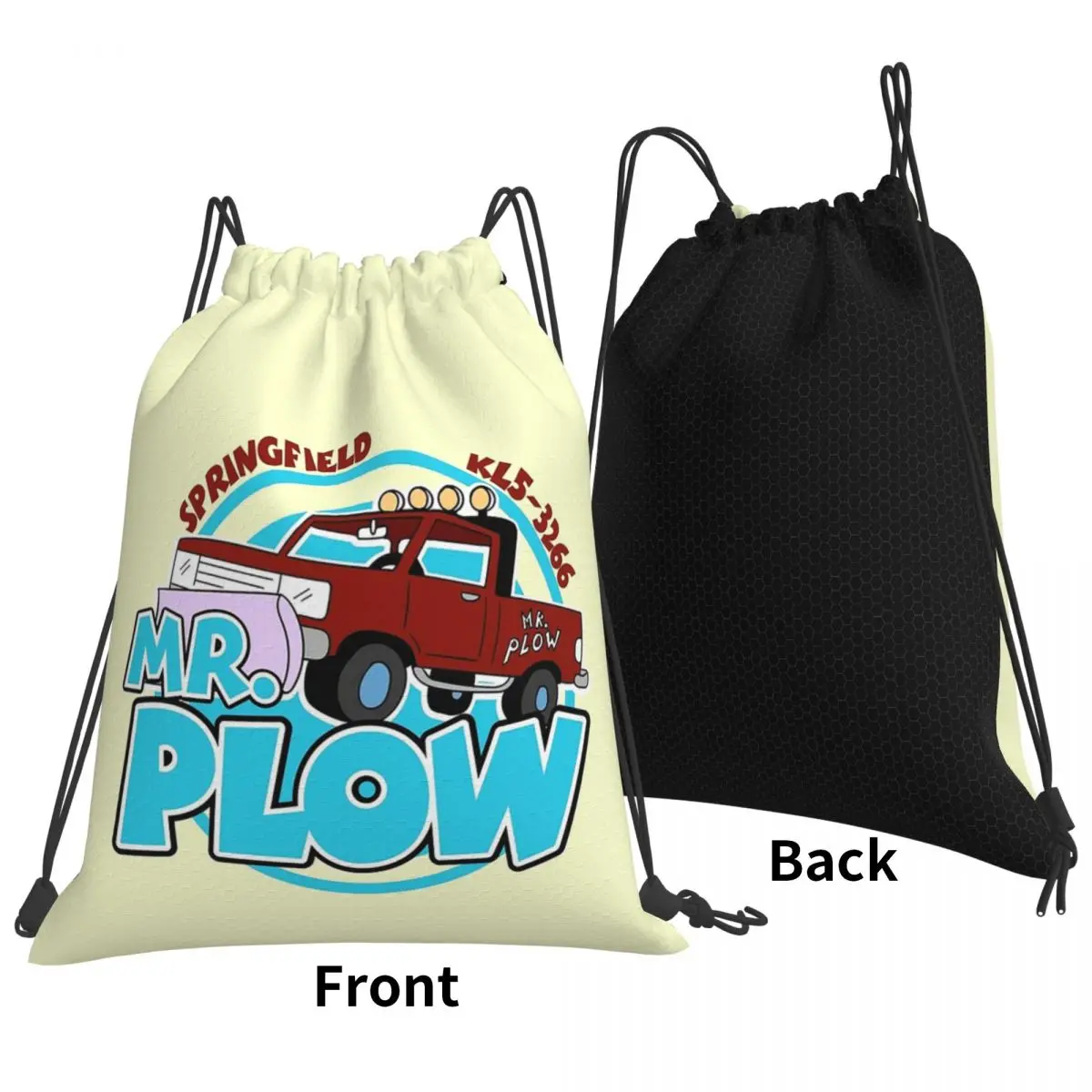 Mr Plow Thats My Name Backpacks Portable Drawstring Bags Storage Bag Book Bags for Travel Students