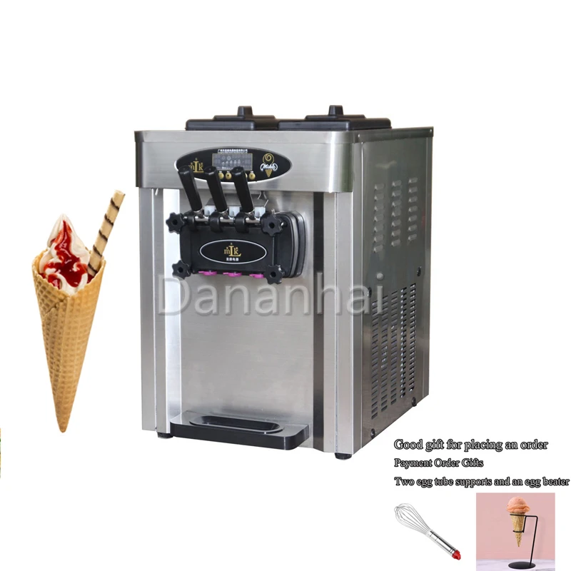 Delicious Desktop Three End Ice Cream Chicken Rolls Machine Strawberry Chocolate Homemade Sundae Machine