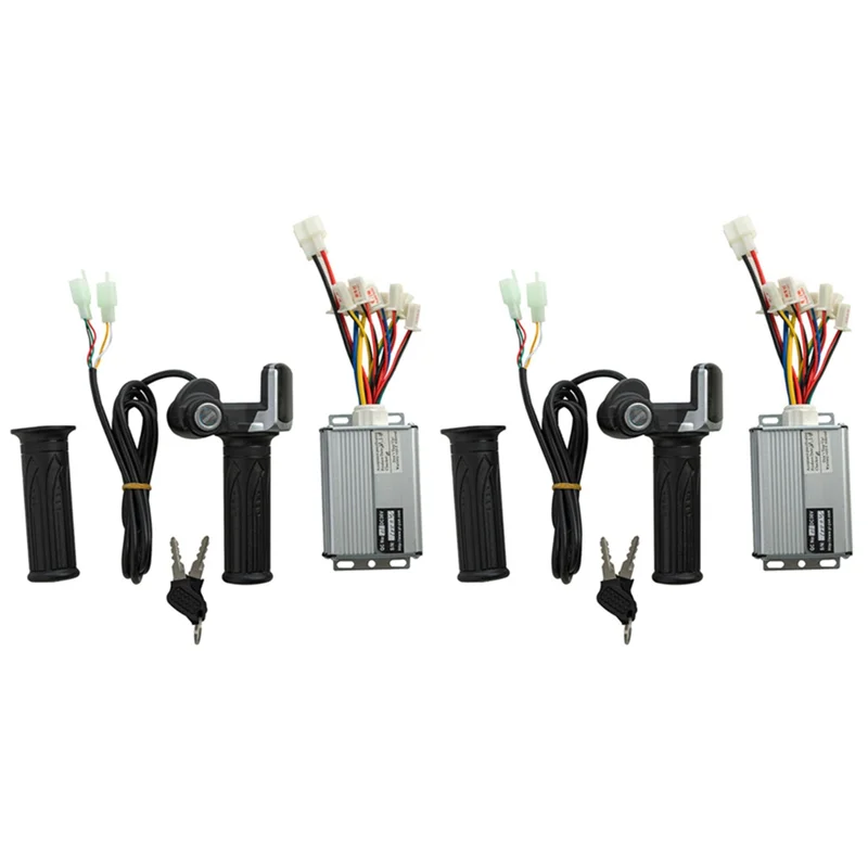

Dropship-2X Electric Scooter Accessories Motor Brushed Controller & Throttle Twist Grip 48V 1000W For Electric Scooter Bicycle