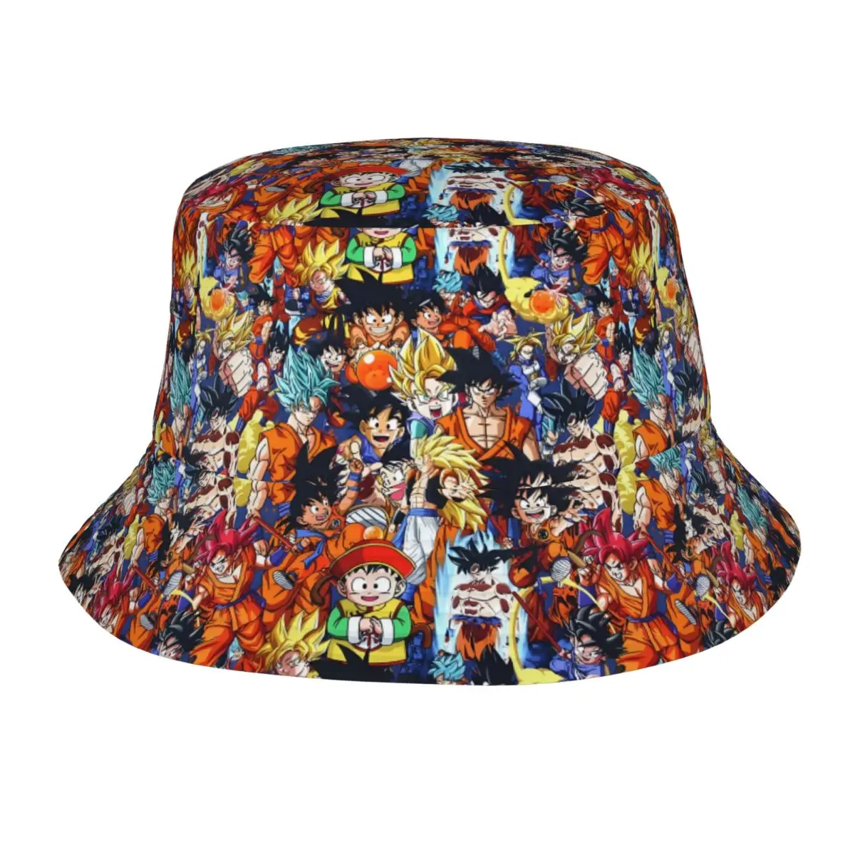 

Custom Fashion DBZ Goku Japan Comic Bucket Hats for Women Men Printed Poster Summer Travel Beach Poster Fisherman Cap