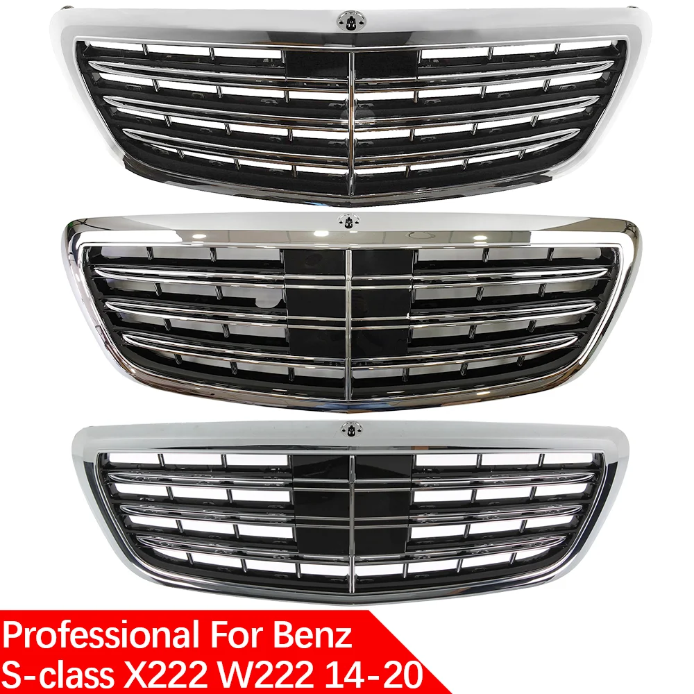 A2228801802 A2228801683 For Mercedes-Benz S-class X222 2014-2020 S400 S500 S680 S560 car Front bumper grille camera chrome grill