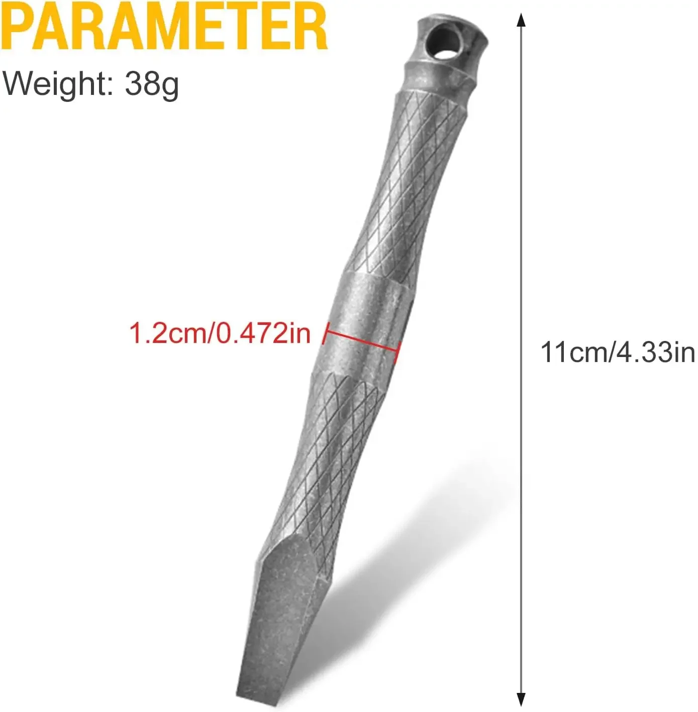 FEGVE Titan EDC Pry Bar, 4.3 Inch Lever Bar, Titanium EDC Crowbar, Pry Bar, Multi Tool Crowbar Bottle Opener, Key Ring