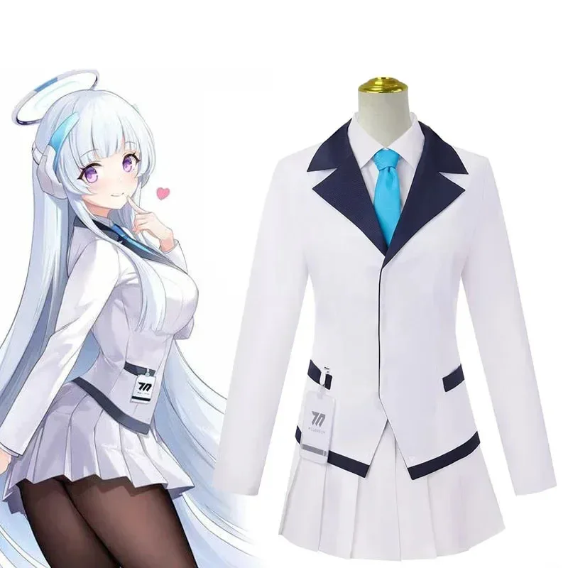 أنيمي الأزرق الأرشيف Ushio Noa تأثيري حلي شعر مستعار زي مدرسي JK فستان بحار البدلة