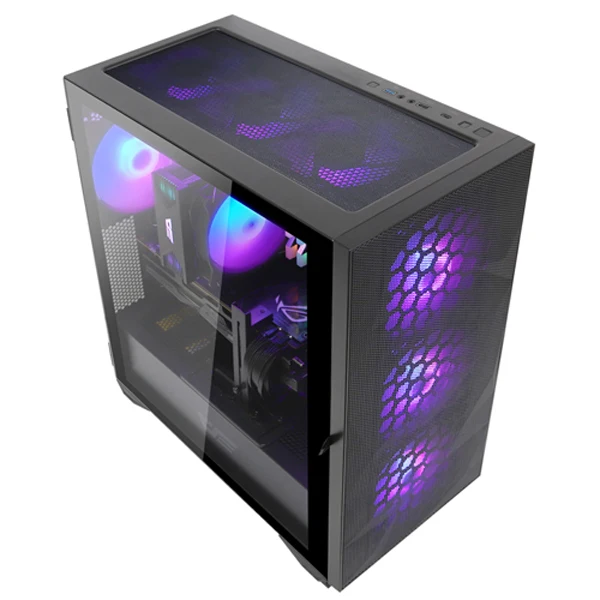 DarkFlash DLX21 RGB MESH Tonly Glass Case Black