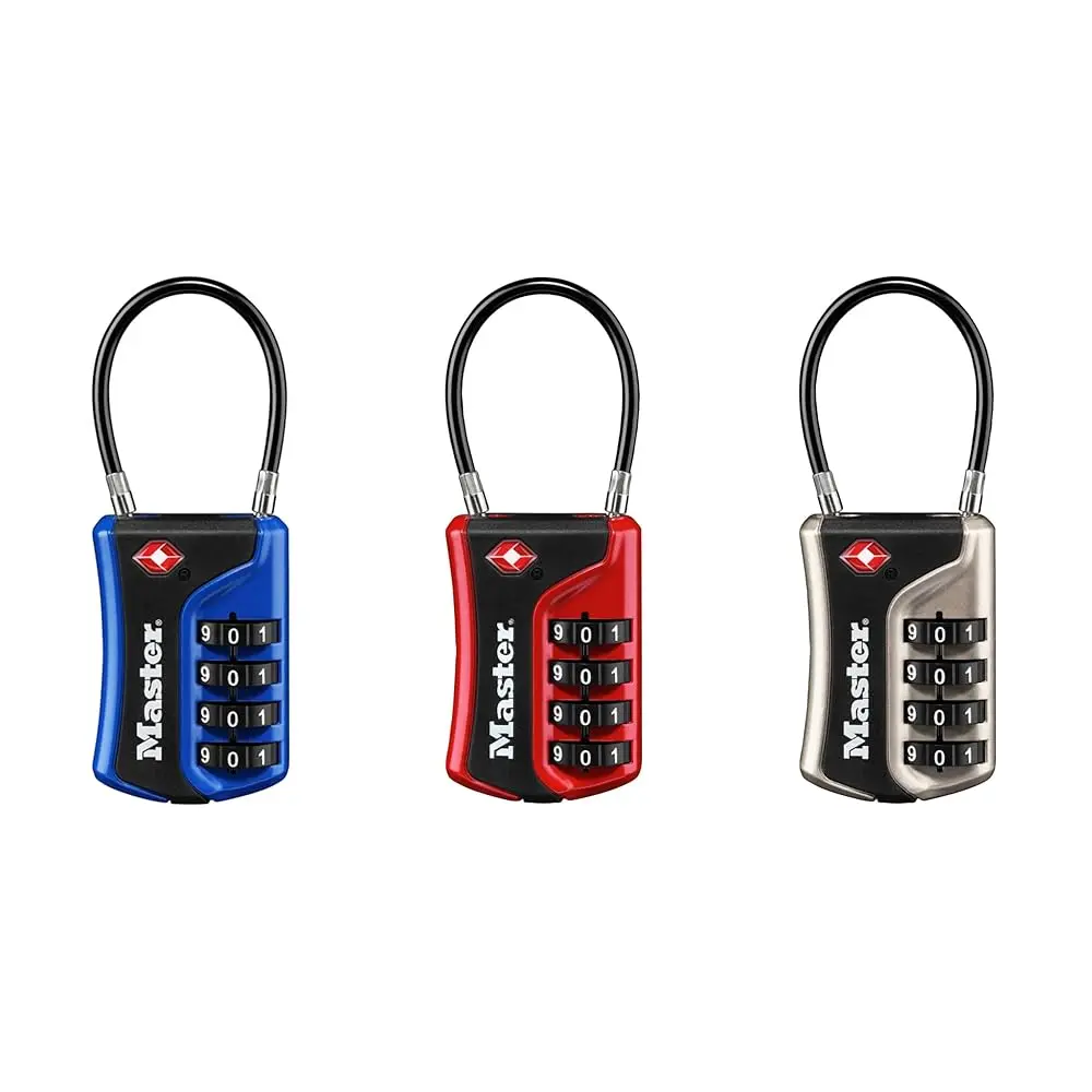 

Set Your Own Combination TSA Approved Luggage Lock, Colors May Vary; 3 pk; 4697EC3