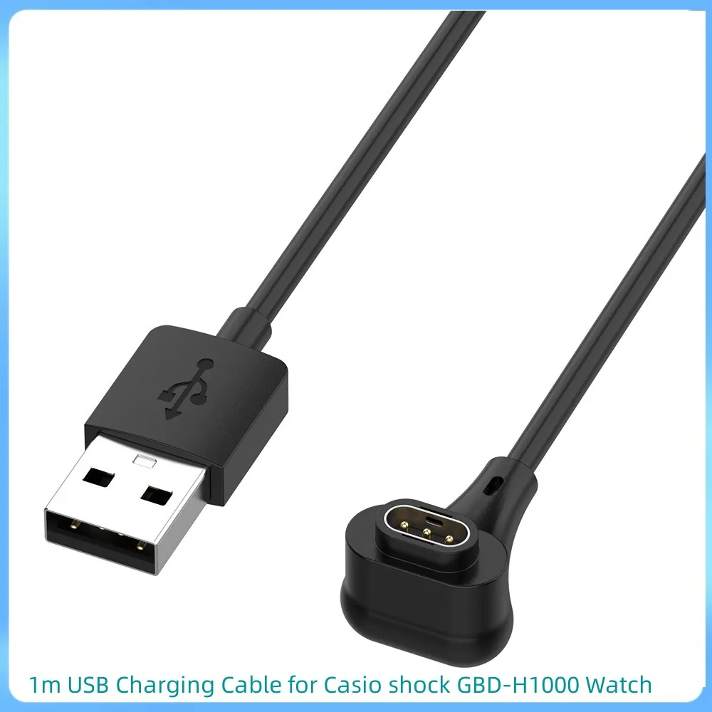 1m USB Charging Cable for Casio shock GBD-H1000 Watch fast and Convenient Power Supply Wire