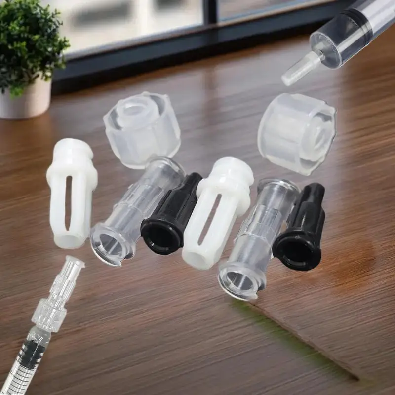 10Pcs DIY Accessories, Double Twist Transparent Medical Sterile Luer Lock Adapter, Leak-Proof Syringe Connector