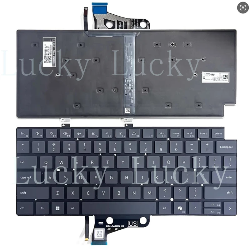 

Новая клавиатура для ноутбуков Dell Pro 13 Plus PB13250 PB13255 P194G P195G, US-раскладка, с подсветкой