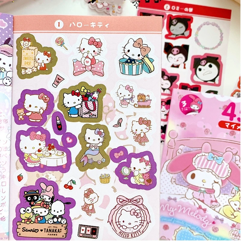 Sanrio Cartoon Material This Sticker Hand Account Cute Sticker DIY Toy Kawaii Gift Laptop Decoration Waterproof Sticker Book