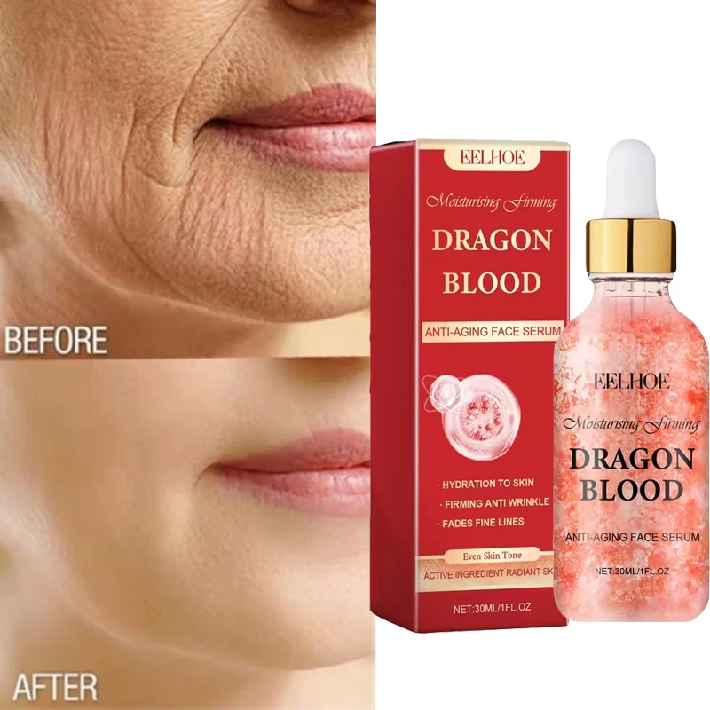 Dragon Blood Wrinkle Removal Face Serum Anti-Aging Firming Lift Brighten Whitening Dull Skin Moisturizer Skin Care Cosmetics
