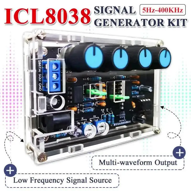 DIY ICL8038 Multifunctional Low Frequency Signal Generator 5Hz